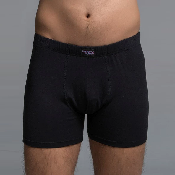 Thermoform Bambu Erkek V Yaka Tişört ve Şort Seti Siyah - 3