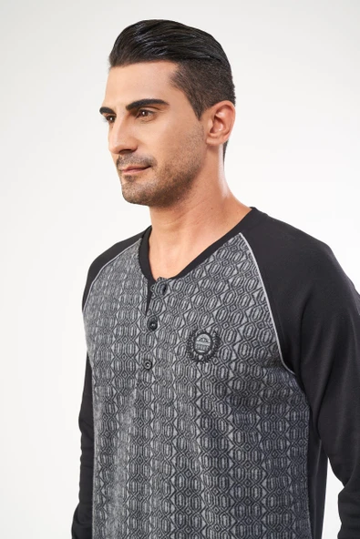 Pjs 22604 Erkek Uzun Kollu Pijama Takımı - 2