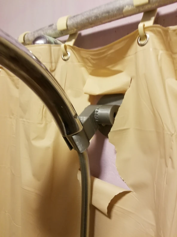 Byr Ayarlanabilir el duş başlığı tutucu (Sadece Plastik Aparattır!!!) 3D - Resim 4