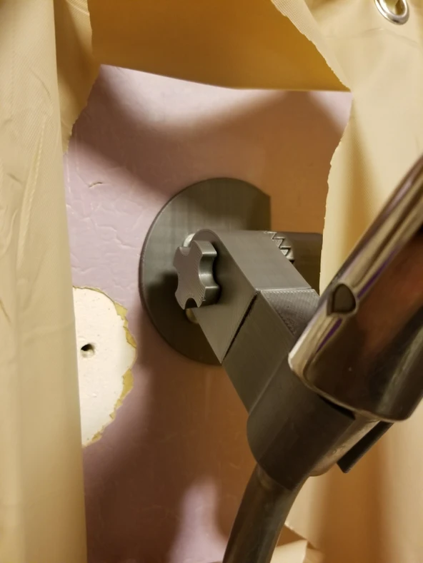 Byr Ayarlanabilir el duş başlığı tutucu (Sadece Plastik Aparattır!!!) 3D - Resim 2