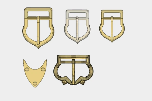 Byr Ciri'nin Kemer Toka Seti - The Witcher (Sadece Plastik Aparattır!!!) 3D - 3