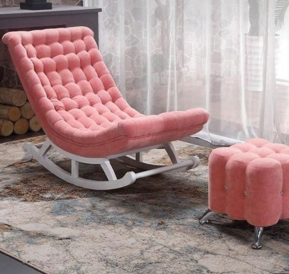 MODERN LÜKSS *ANTRASİT* SALLANAN KOLTUK VE PUF - 2