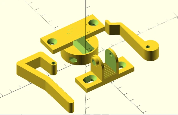 Byr Gizli mutfak dolabı menteşesi (kör köşe) (Sadece Plastik Aparattır!!!) 3D - 2