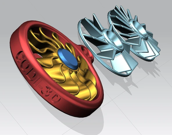 Byr Anahtarlık, Kolye, Pervane/Turbofan - Kolye, Anahtarlık Abbil/Turbofan (Sadece Plastik Aparattır!!!) 3D - 4