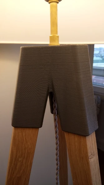 Byr Ahşap tripod zemin lambası (Sadece Plastik Aparattır!!!) 3D - 3