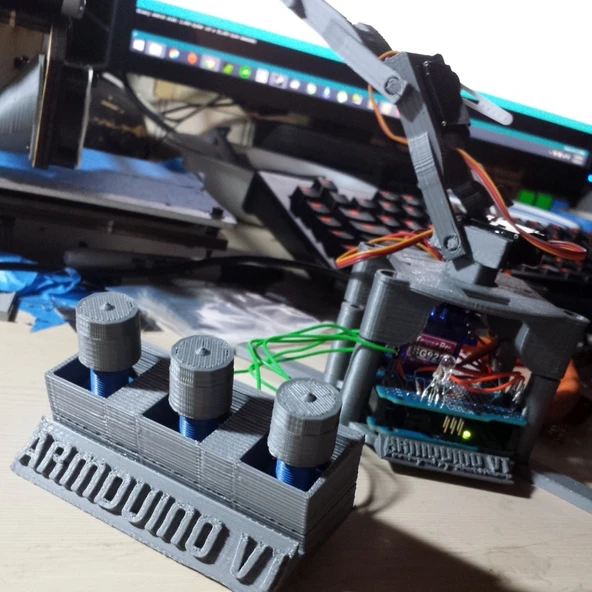 Byr Armduino V1 Açık kaynaklı robotik kol! (Sadece Plastik Aparattır!!!) 3D ürün görseli