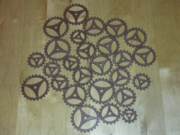 Byr Dekoratif Steampunk Cogs (Sadece Plastik Aparattır!!!) 3D