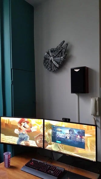 Byr Millennium Falcon Lego 75105, 7965 Duvar Montajı (Sadece Plastik Aparattır!!!) 3D