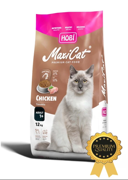 Hobi Maxicat Premium Tavuklu Kedi Maması 12kg