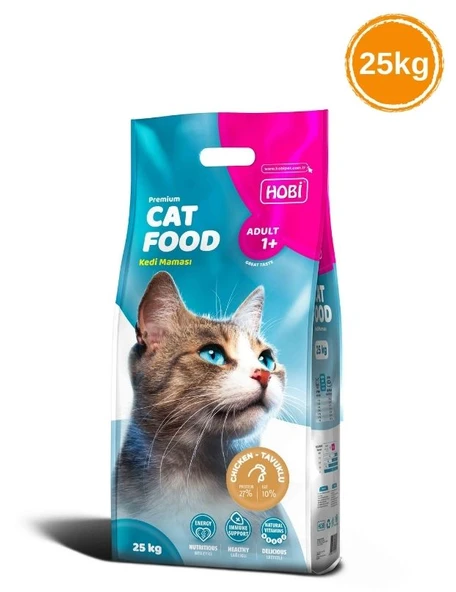 Hobi Tavuklu Yetişkin Kedi Maması 25kg - 2
