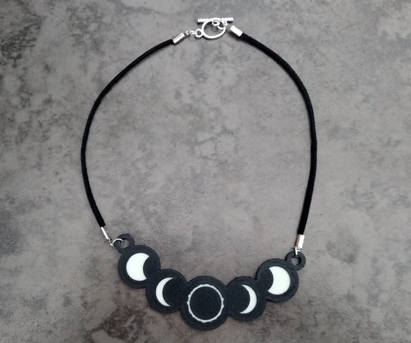 Byr Parlayan güneş tutulması kolye (Sadece Plastik Aparattır!!!) 3D - Resim 3