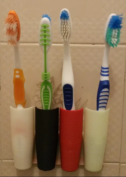 Byr Modüler diş fırçası tutucu (Sadece Plastik Aparattır!!!) 3D - 2