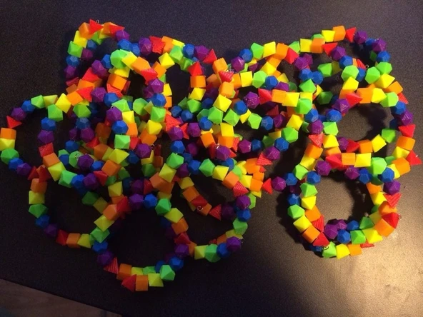 Byr Platonik katı/çok yüzlü zar bilezik boncukları (Sadece Plastik Aparattır!!!) 3D - Resim 2