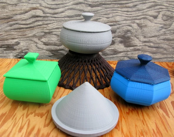 Byr Armut şekilli kaseler ve kapaklar (Sadece Plastik Aparattır!!!) 3D - 3