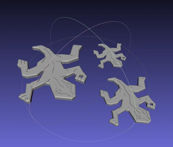 Byr Keychain - Rettile "Escher / Keychain" İlerleme - Kolye Kertenkele Escher "Dikişleri" (Sadece Plastik Aparattır!!!) 3D - Resim 4