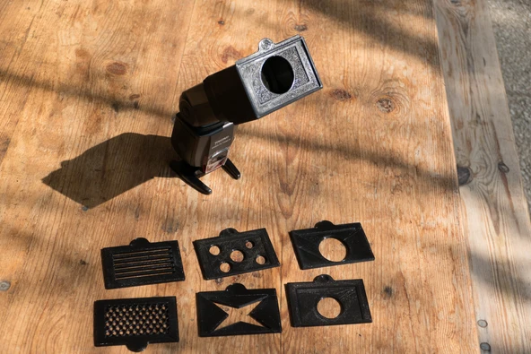 Byr Yongnuo yn-560 flaşlar için birkaç maske ile flaş yutma (Sadece Plastik Aparattır!!!) 3D ürün görseli 1