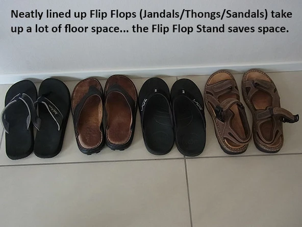 Byr Flip Flops (Jandals / Thangs / Sandalet) Stand (Sadece Plastik Aparattır!!!) 3D - 4