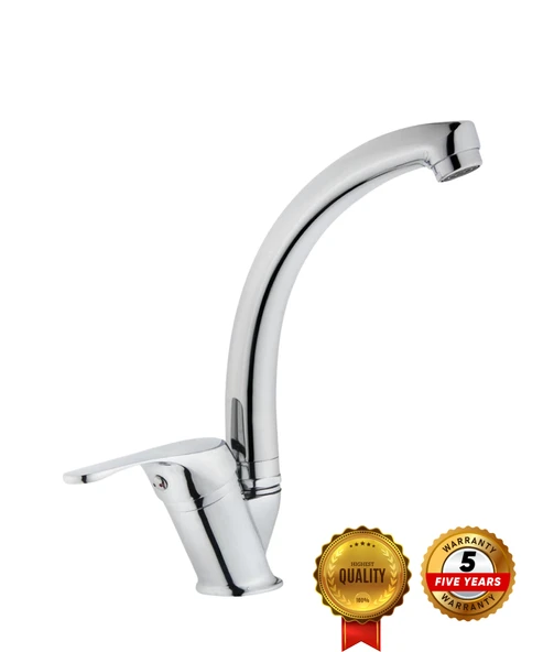 Drom Less Paslanmaz Krom Döner Borulu Kuğu Lavabo Bataryası 5 Yıl Garantili ürün görseli