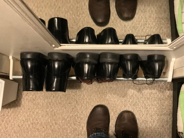 Byr 1/2 "EMT Boru Dolap Kapı Ayakkabı Rafı Parantezleri (Sadece Plastik Aparattır!!!) 3D - 4