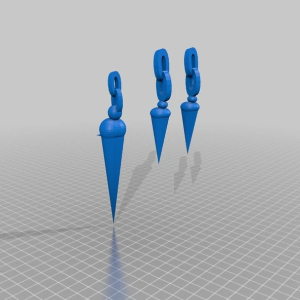 Byr Dondurma kolye ve küpeler (Sadece Plastik Aparattır!!!) 3D ürün görseli 1