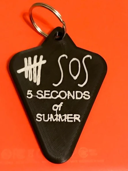 Byr 5SOS Anahtar Yüzük (5 saniye yaz) (Sadece Plastik Aparattır!!!) 3D - Resim 3