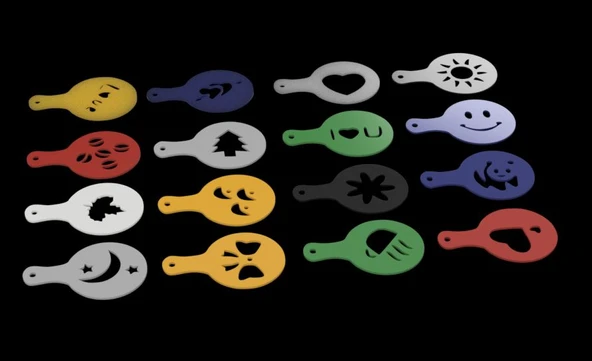 Byr Kahve Dekorasyon Şablonları (Sadece Plastik Aparattır!!!) 3D - 3