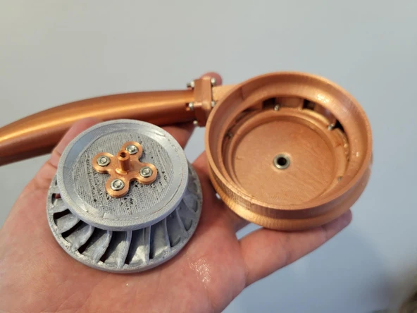 Byr Francis türbin duş başlığı (Sadece Plastik Aparattır!!!) 3D - 2