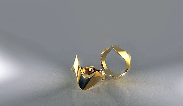 Byr Dalga Yüzüğü ve Bilezik (Seri (Sadece Plastik Aparattır!!!) 3D - Resim 4