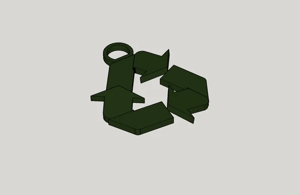 Byr Geri Dönüşüm Kolye Parçası (Sadece Plastik Aparattır!!!) 3D