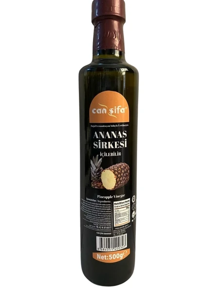 Canşifa İçilebilir Doğal Fermantasyon Ananas Sirkesi 500 ML ürün görseli