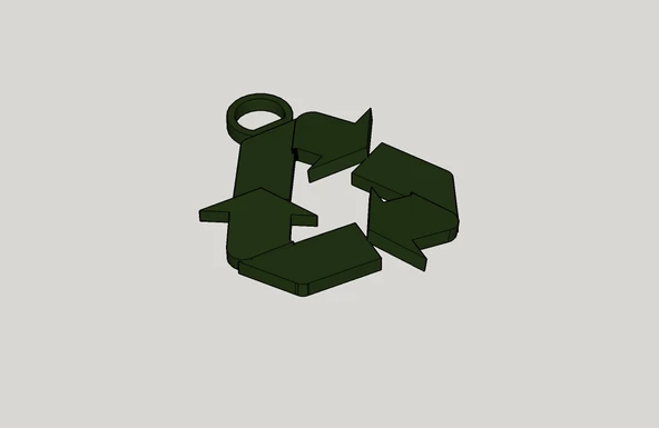 Byr Geri Dönüşüm Kolye Parçası (Sadece Plastik Aparattır!!!) 3D - 2