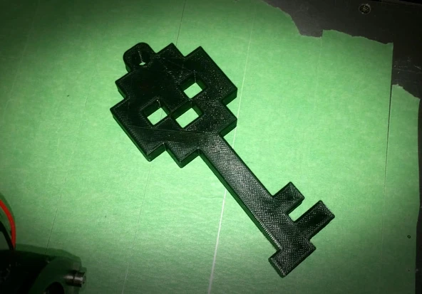 Byr 8 bit tarzı Kafatası Anahtarı (Yüzük) (Sadece Plastik Aparattır!!!) 3D - 1