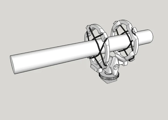 Byr Kamera Ayakkabı / Tripod / Stand için Mikrofon Shockmount (Sadece Plastik Aparattır!!!) 3D ürün görseli 1