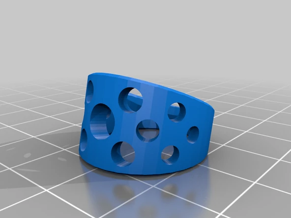 Byr Yüzük - Bevelled Silindir - Delikler (Sadece Plastik Aparattır!!!) 3D - Resim 3