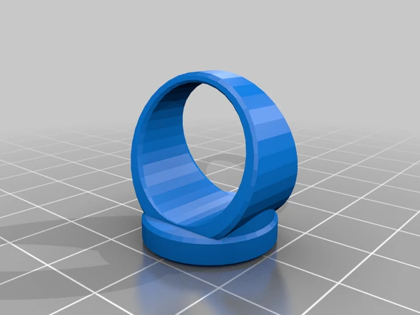 Byr Yüzük - Yuvarlak Rozet 2 (Sadece Plastik Aparattır!!!) 3D - Resim 3