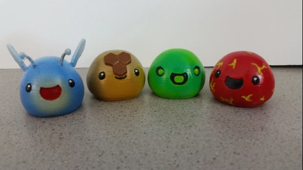 Byr 3D Baskılı Yataklar [Slime Rancher] - Boom, Fosfor, Rad & Bal! (Sadece Plastik Aparattır!!!) 3D - 3