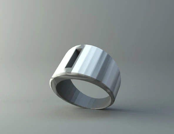 Byr Yüzük - Dikdörtgen Delik (Sadece Plastik Aparattır!!!) 3D - Resim 2