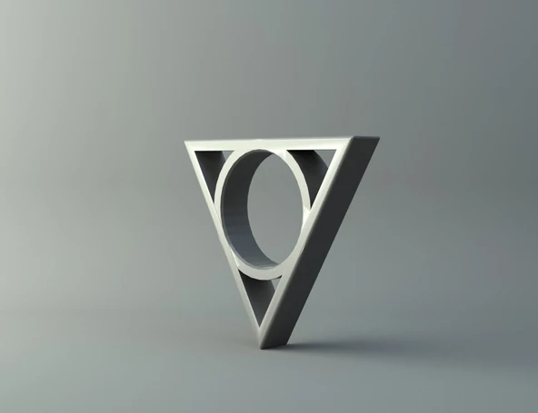 Byr Yüzük - Üçgen (Sadece Plastik Aparattır!!!) 3D - Resim 2