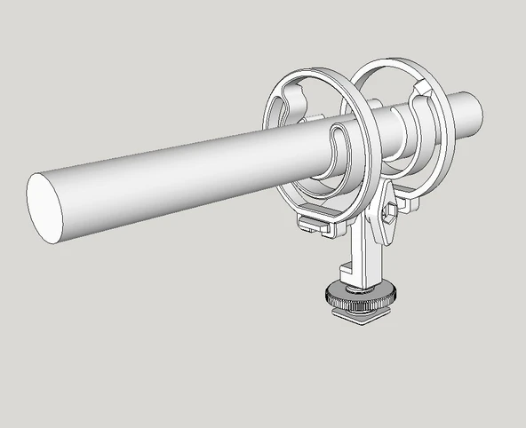 Byr Kamera Ayakkabı / Tripod / Stand için Mikrofon Shockmount (Sadece Plastik Aparattır!!!) 3D - 3