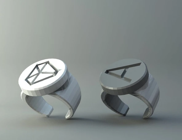 Byr Yüzük - Yuvarlak Rozet (Sadece Plastik Aparattır!!!) 3D ürün görseli