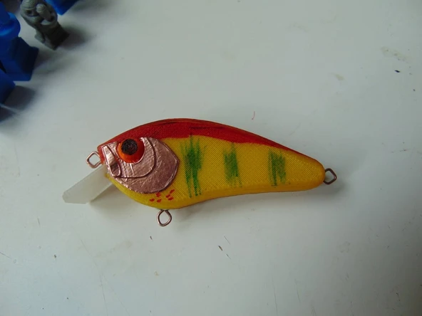 Byr Paul Adams'ın balsa krankbait, ama basılmış! (Sadece Plastik Aparattır!!!) 3D - 1