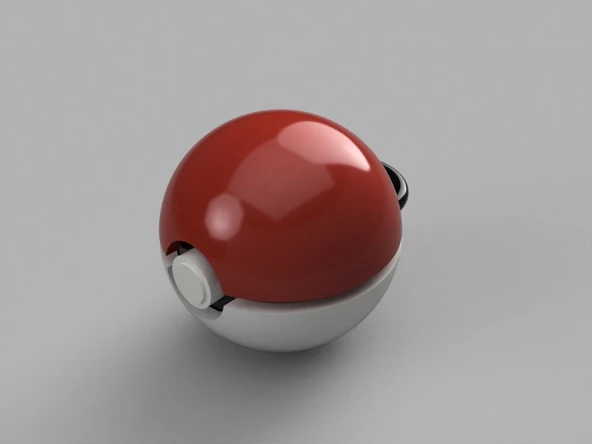 Byr Pokemon Ball Anahtarlık (Sadece Plastik Aparattır!!!) 3D ürün görseli