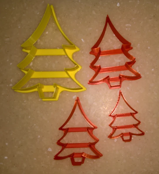 Byr Yılbaşı Ağacı (Büyük) kurabiye kalıbı (Sadece Plastik Aparattır!!!) 3D - Resim 2