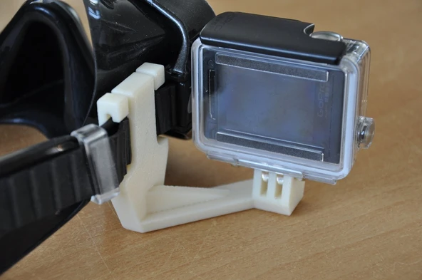 Byr Kolay yükleme GoPro Tüplü Maske Montaj Açık Görünüm (Sadece Plastik Aparattır!!!) 3D - Resim 4