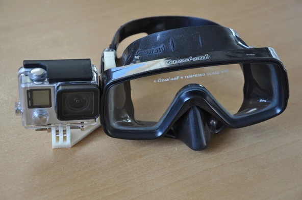 Byr Kolay yükleme GoPro Tüplü Maske Montaj Açık Görünüm (Sadece Plastik Aparattır!!!) 3D - Resim 2