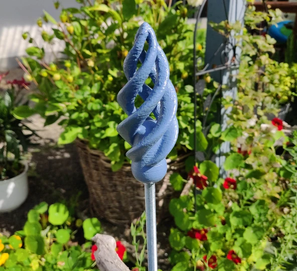 Byr Dekoratif spiral bahçe çubuk topper (Sadece Plastik Aparattır!!!) 3D - 4