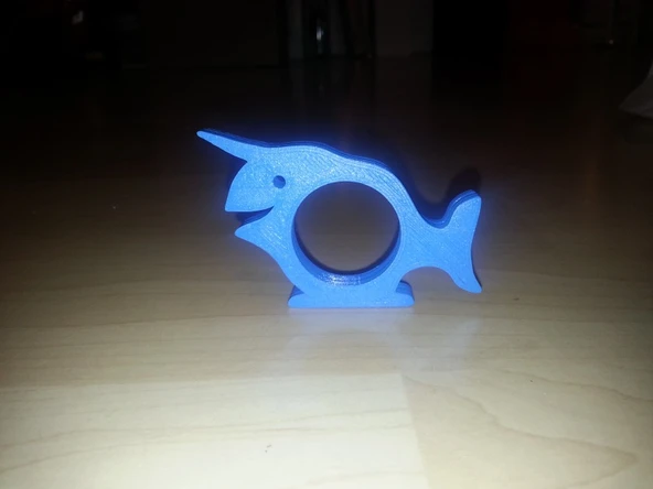 Byr Narwhal peçeteli yüzük (Sadece Plastik Aparattır!!!) 3D - Resim 3
