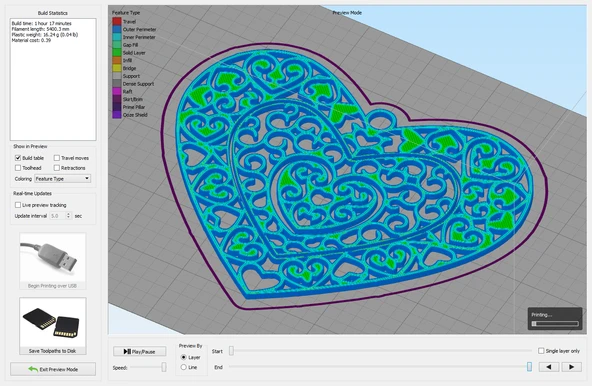 Byr Kalp kolye ucu (süslü) - Sevgililer Günü (Sadece Plastik Aparattır!!!) 3D - Resim 3