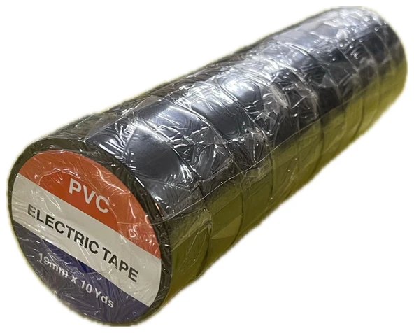 Elektrik İzole Bant Bant Elektrikçi Bantı 19mmx10yrd 1 paket (10adet)