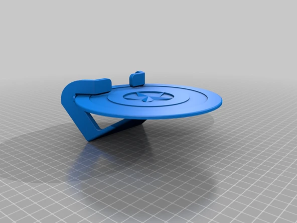 Byr Kaptan America Shield Telefon Standı (Sadece Plastik Aparattır!!!) 3D - 2